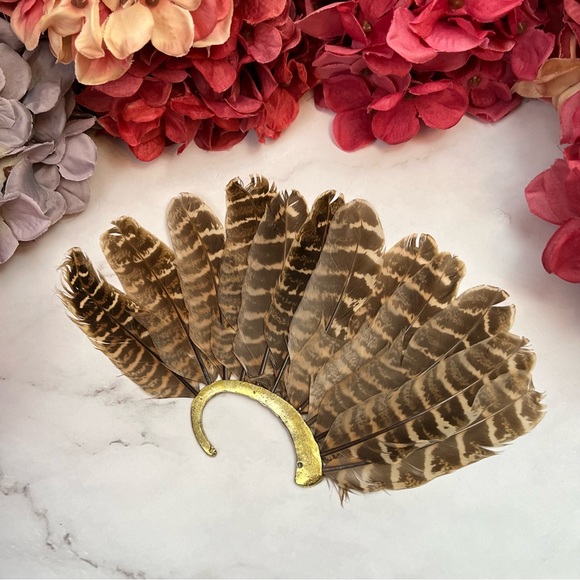 Bohemian Tribal Feather Gold Ear Cuff Earring - Picture 7 of 15